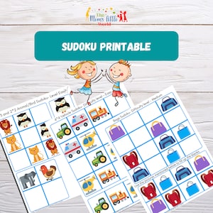 Utskrivbart Sudoku för dagis | Logiska tänkande aktiviteter