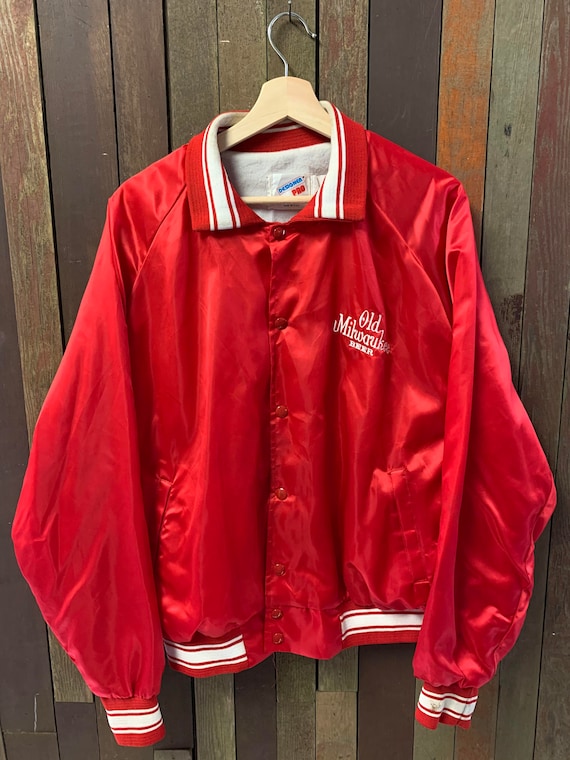 Vintage 1980s Old Milwaukee Beer Sports Bomber Jac