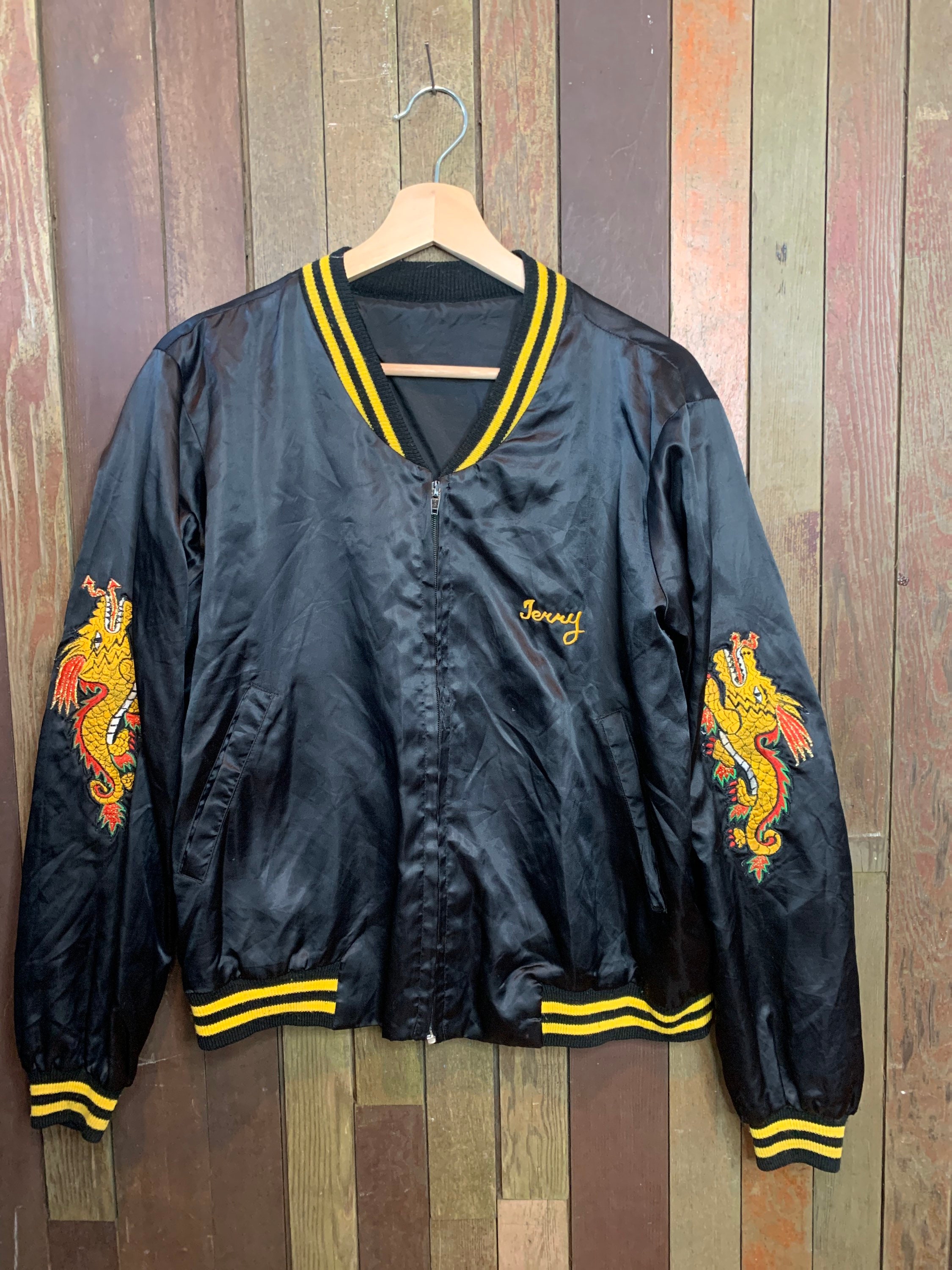 Vintage 80s Satin Souvenir Jacket - Etsy