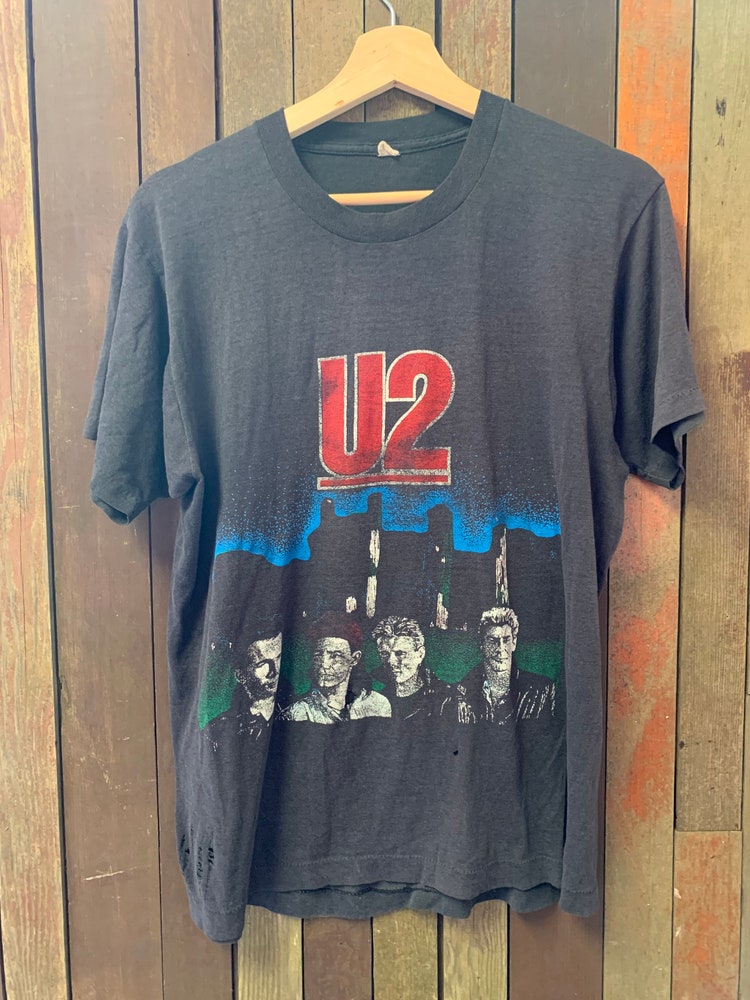 VINTAGE Frühe 80er U2 Tour T / Band T