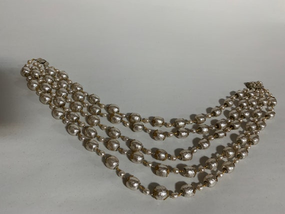 Five strand Miriam Haskell necklace - image 5