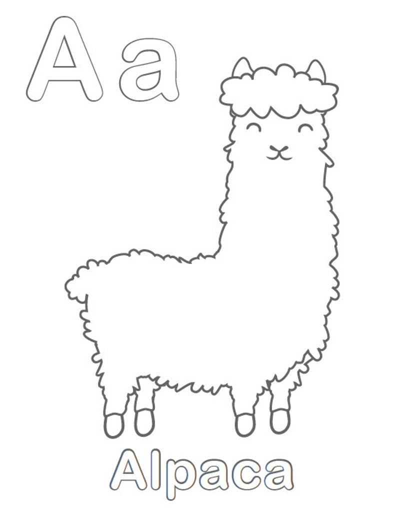 Preschool Worksheets Alphabet Coloring Pages - Etsy