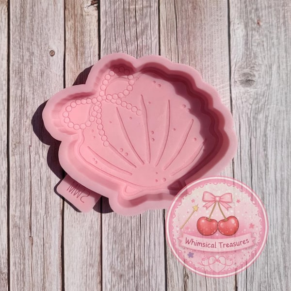 Seashell Freshie Mold with Bow | Silicone Car Aroma Bead Mold