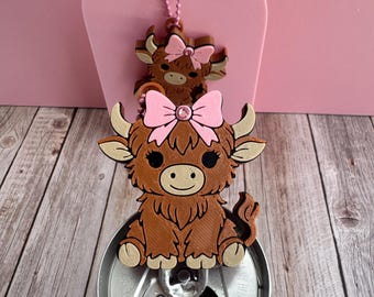 3D Printed Cutie Cow - Soda Can Opener Keychain