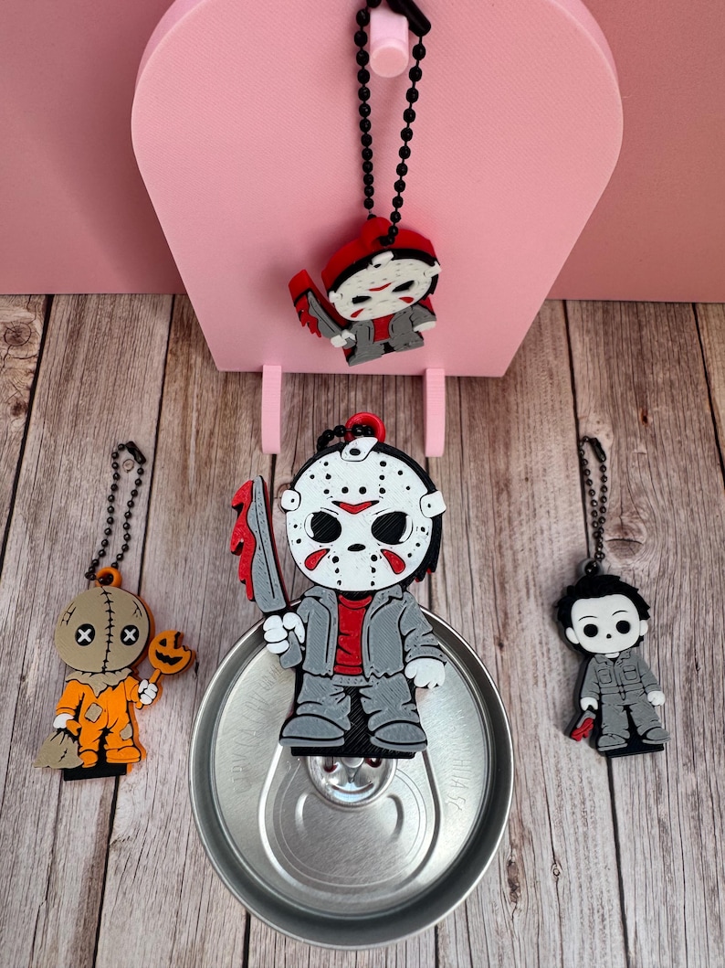 3D Printed Horror Movie Inspired Guys - Soda Can Opener Keychain - Etsy