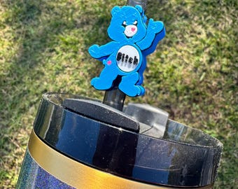 Blau Swear Bear Stanley Stroh Topper - 3D Gedruckt