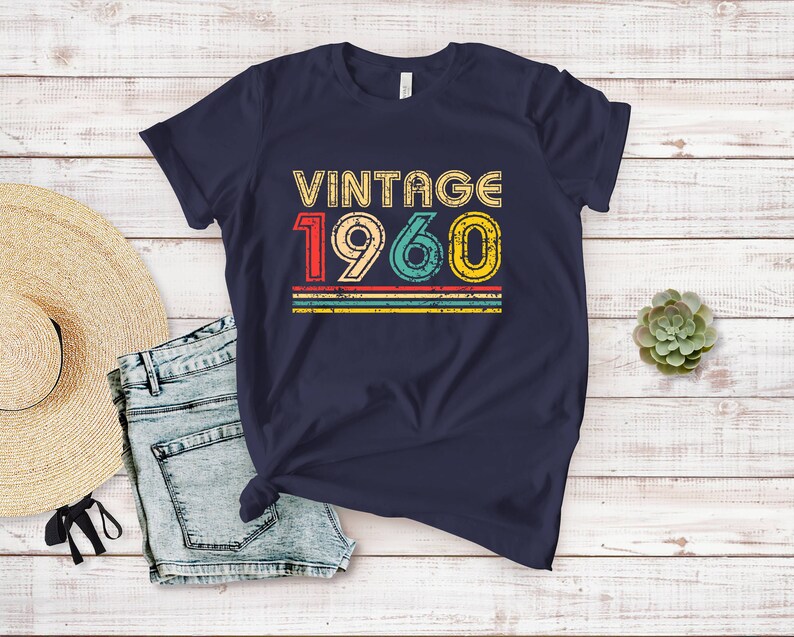 Vintage 1960 T Shirt 60th Birthday Gift 60th Birthday | Etsy