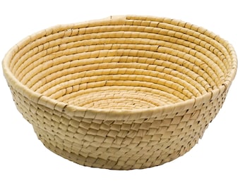 Natural Woven Vegetable Basket Bowl Rattan Woven Fruit Basket Bowl Subtle Gifts for Friends Housewarming Basket Wall Decor Handmade Seagrass Decorative Bowl Mother/’s day 35cm//13.7in