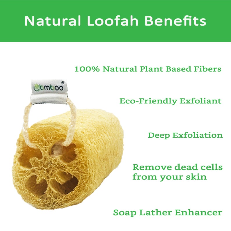 100 Natural Loofah Exfoliating Sponge 3 Pack UNFLATTENED Etsy