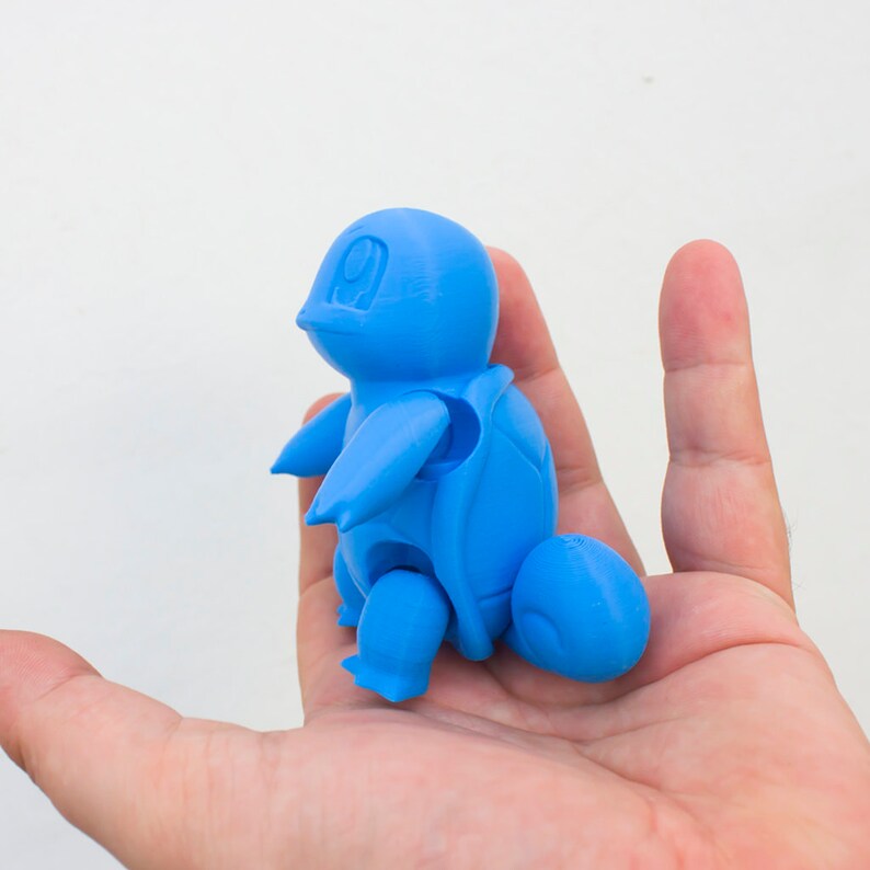 Pokemon Squirtle Articulated Printinplace STL File for 3D Etsy