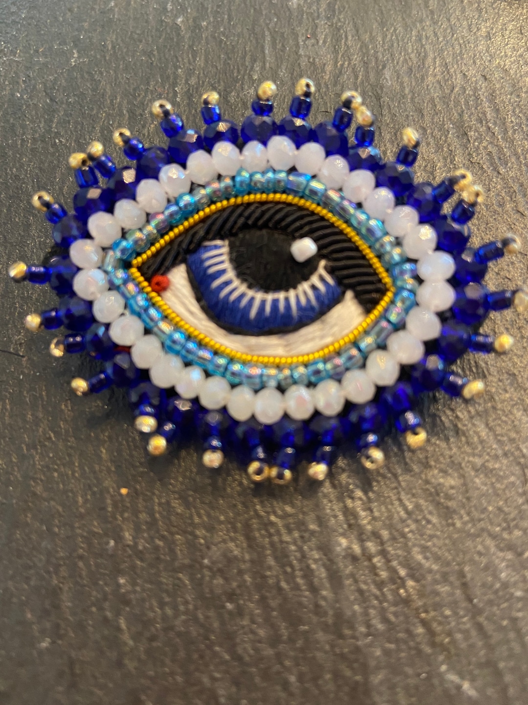 Broche Oeil Démon Mauvais Œil Strass - Broche Camée Pour Vêtements Et Costumes