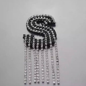 Strass Brosche für Damen von A-Z mit Strass-Fransen  ,Initialen,mit Anstecknadel