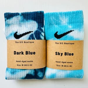 Nike Socks!! Nike Tie Dye, Tie Dye Nike Socks, Dri-Fit Nike, Nike, Nike Swoosh, Dyed Nike Socks, Nike Colors, Nike Hand Dyed Socks, Nike