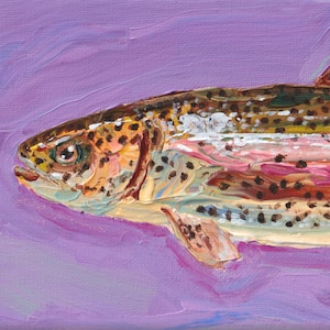 Original Acrylic Painting ‘Rainbow Trout’