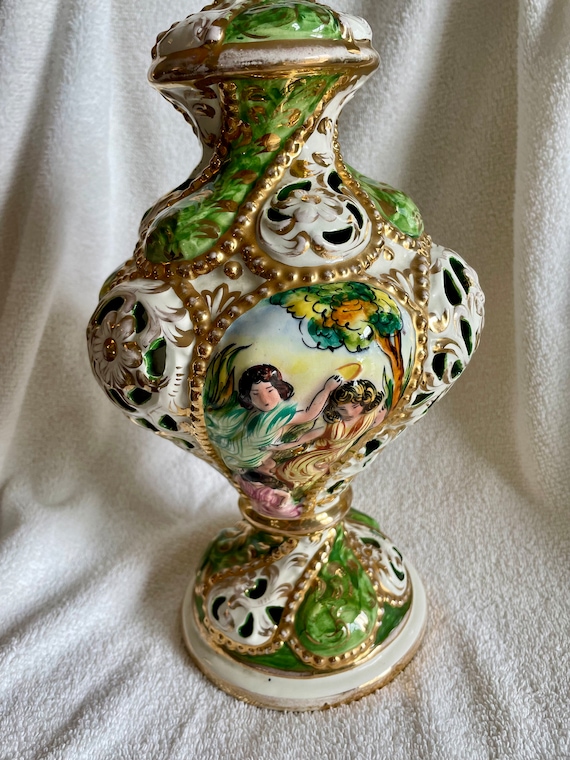 Vintage Capodimonte Lamp Hand Painted Base Only - Etsy