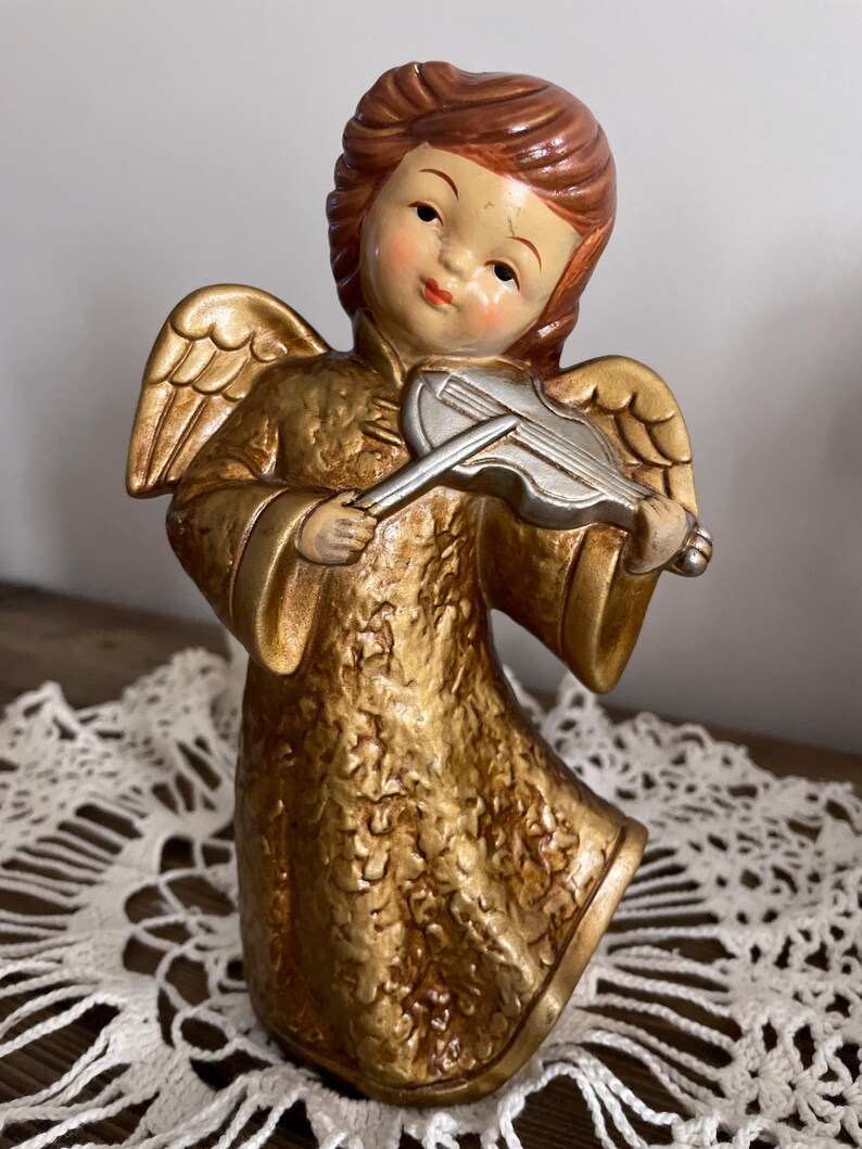 1960s Gold Angel Trio With Musical Instruments MCM Decor - Etsy