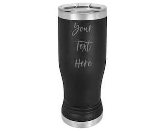 Lasergraverad 450 ml Pilsner-tumbler - Din personliga text