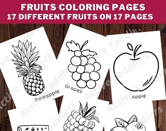 Vegetables Coloring Pages Kids Activity Coloring Pages | Etsy