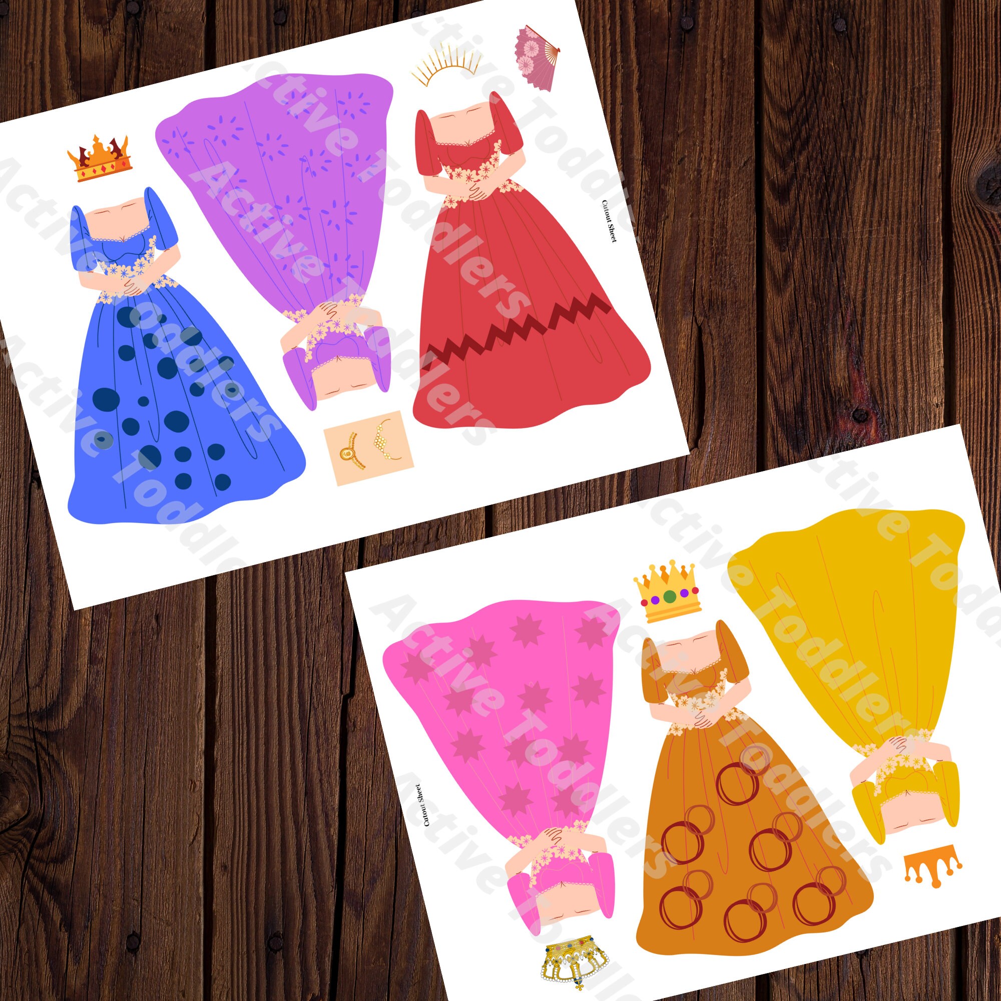 Dress Up Princess Educational Preschool Printable Activity - Etsy España