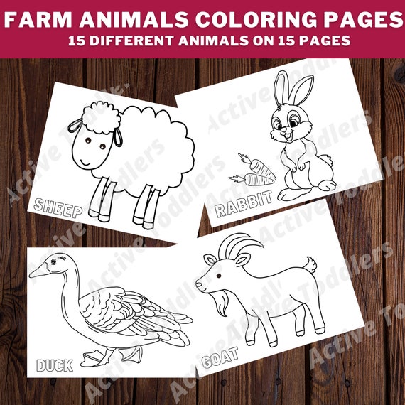 Farm Animals Coloring Pages Kids Activity Coloring Pages
