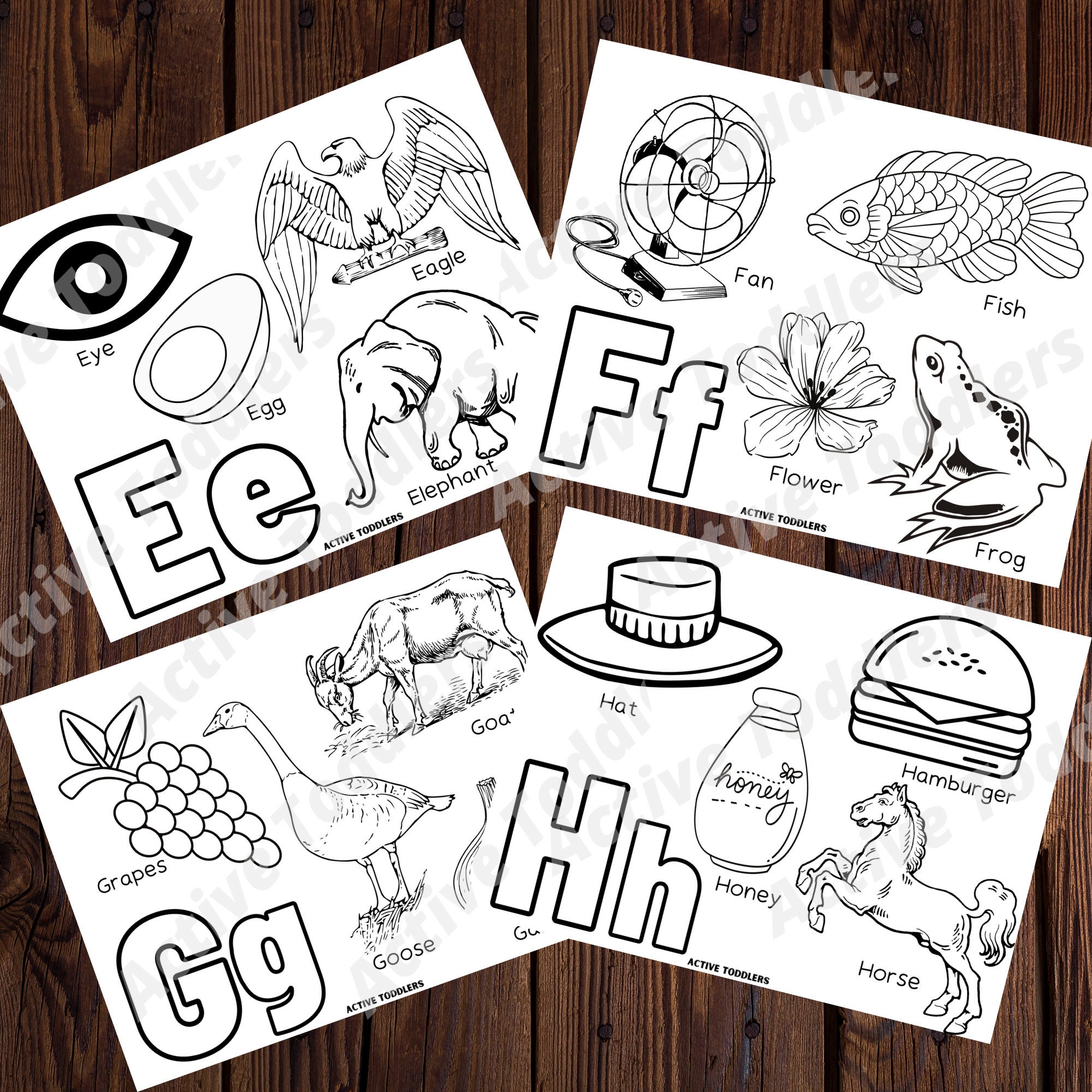 a z letters coloring pages kids activity coloring pages etsy