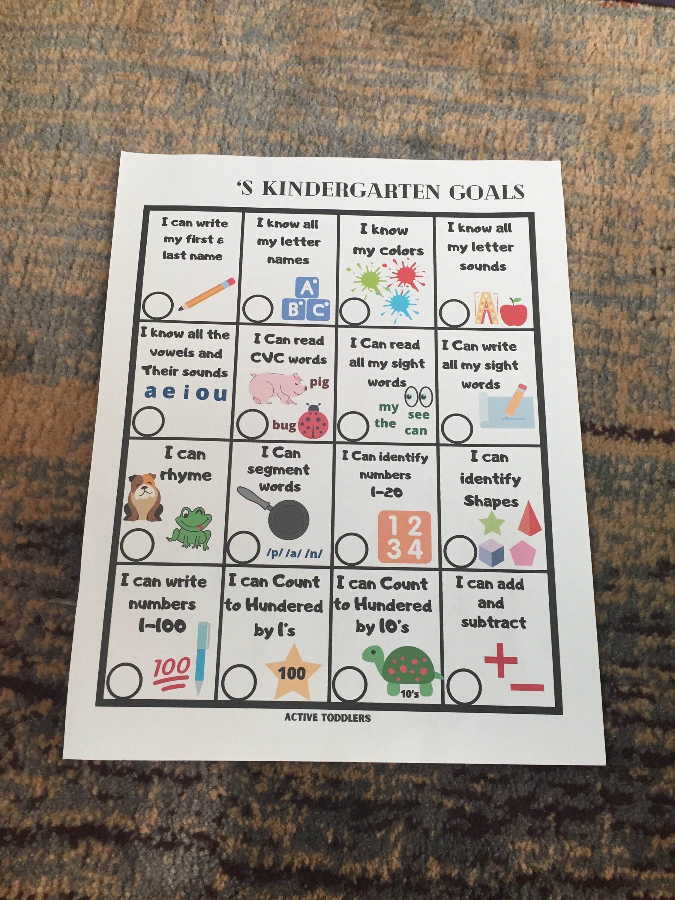 Goals For Kindergarten Students