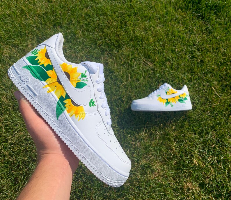 air force ones with sunflowers