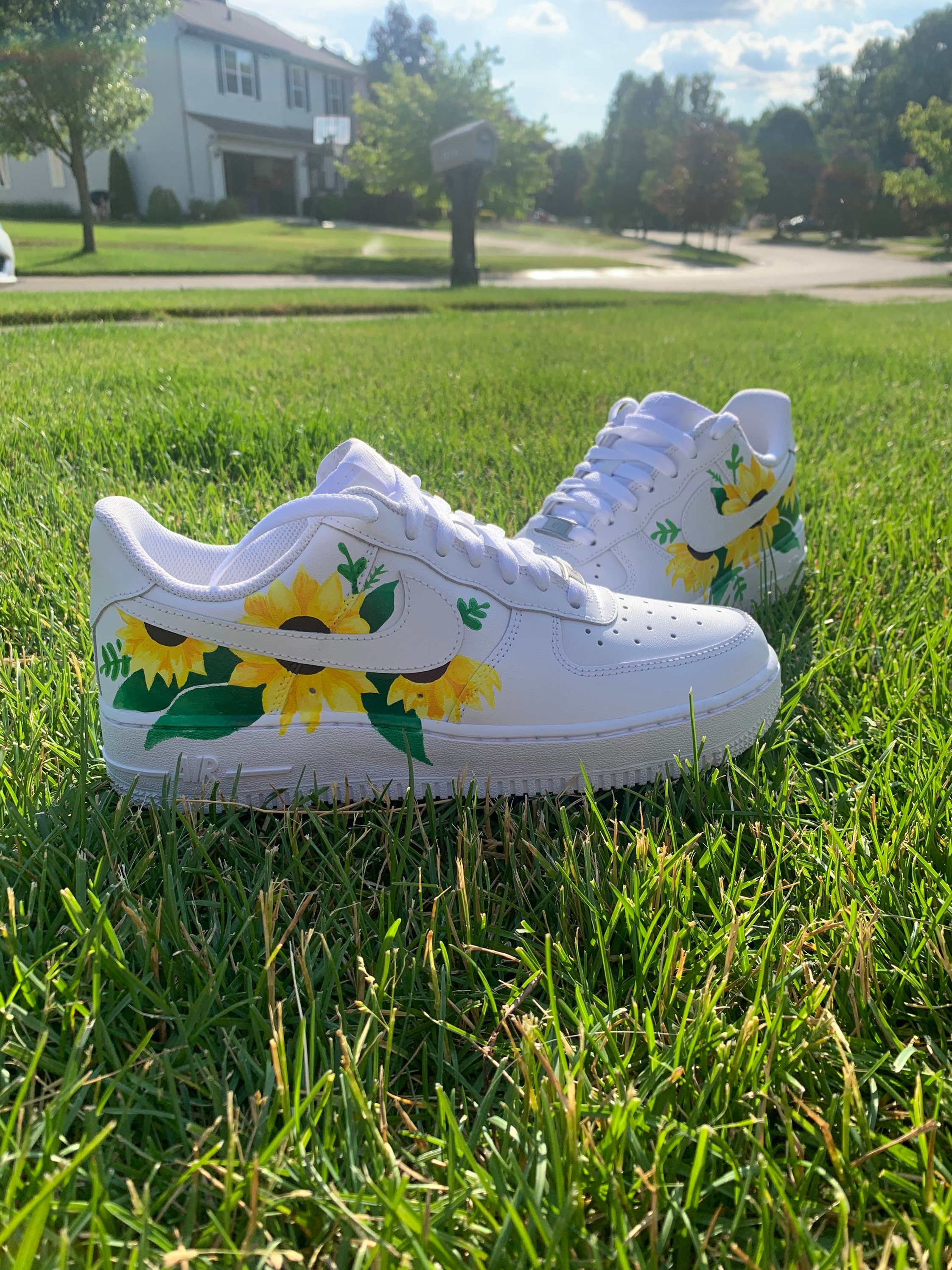 air force ones with sunflowers
