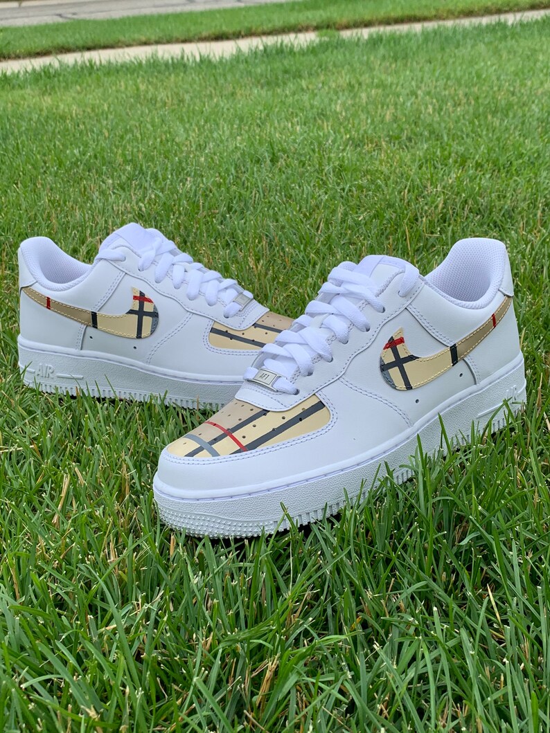 custom air forces burberry