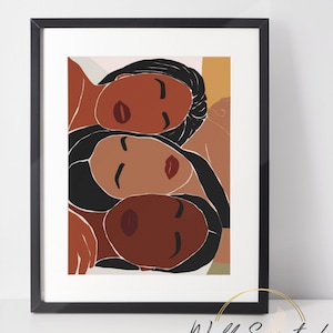 Black Woman Art | INSTANT DOWNLOAD | Boho Wall Art | African American Printable Art | Fashion Art