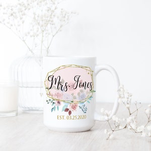 Gepersonaliseerde koffiemok | Bruid Mok| Mevrouw de Mok | Bruidsdouchemok | Koffiemok | Aangepaste mok