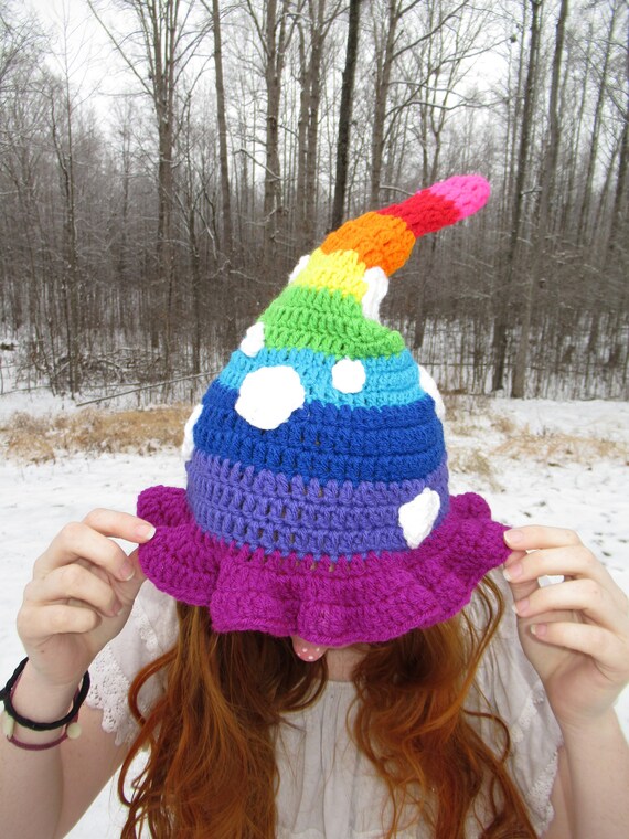 Crochet Mushroom Wizard Hat | Etsy 