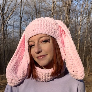 Plushy Soft Bunny Balaclava