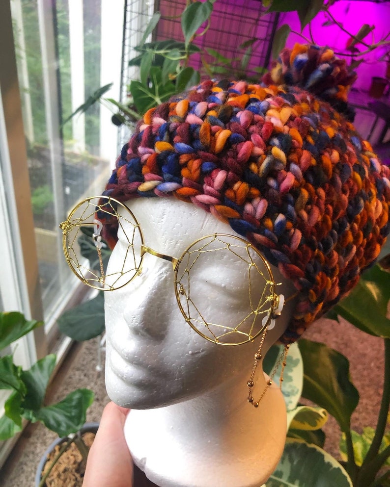 Natural fibers beanie fall colors