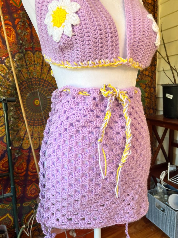 Crochet skirt etsy outlet