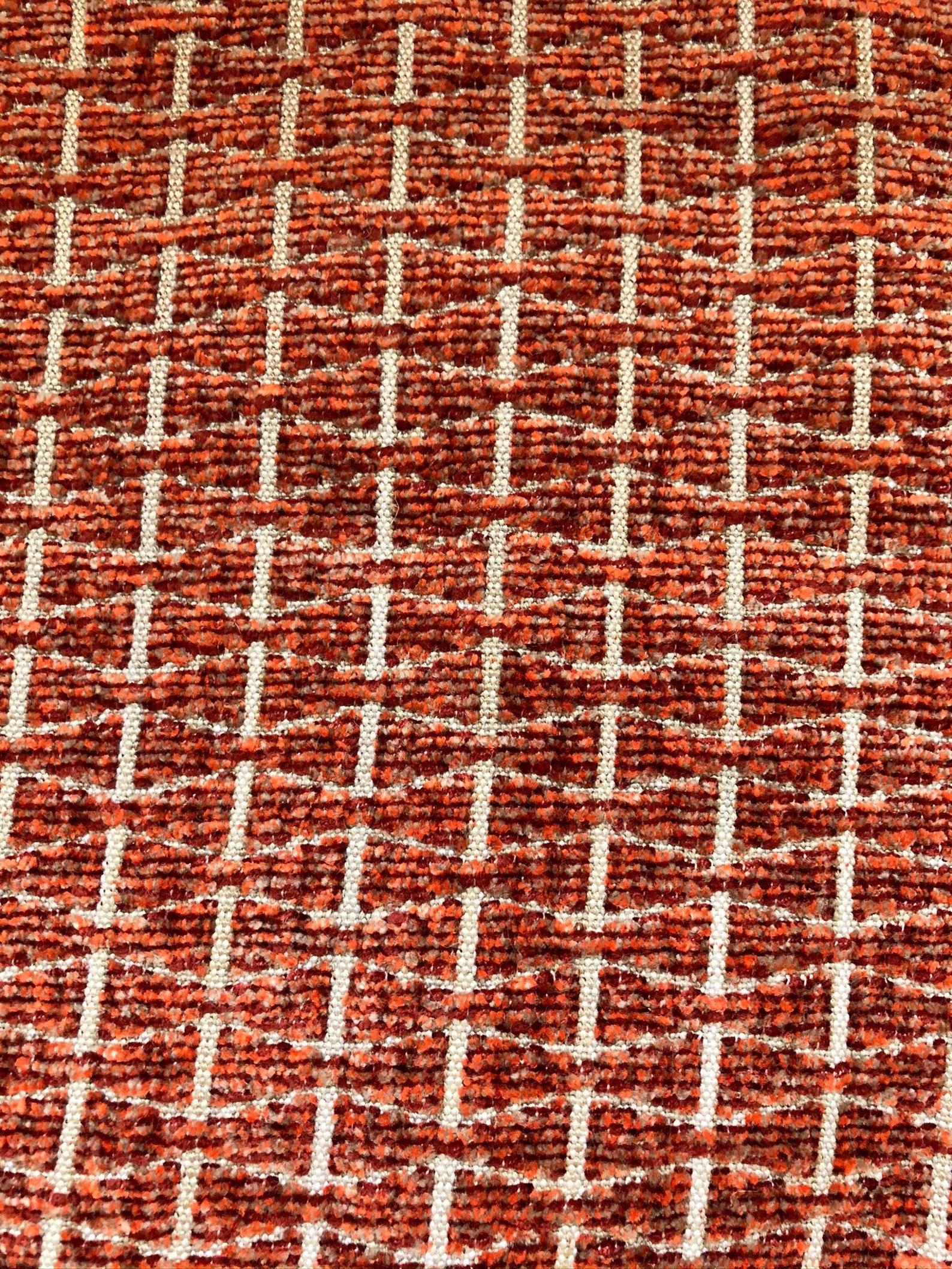 Burnt Orange and Oatmeal Vortex Upholstery End of Roll Fabric Etsy UK