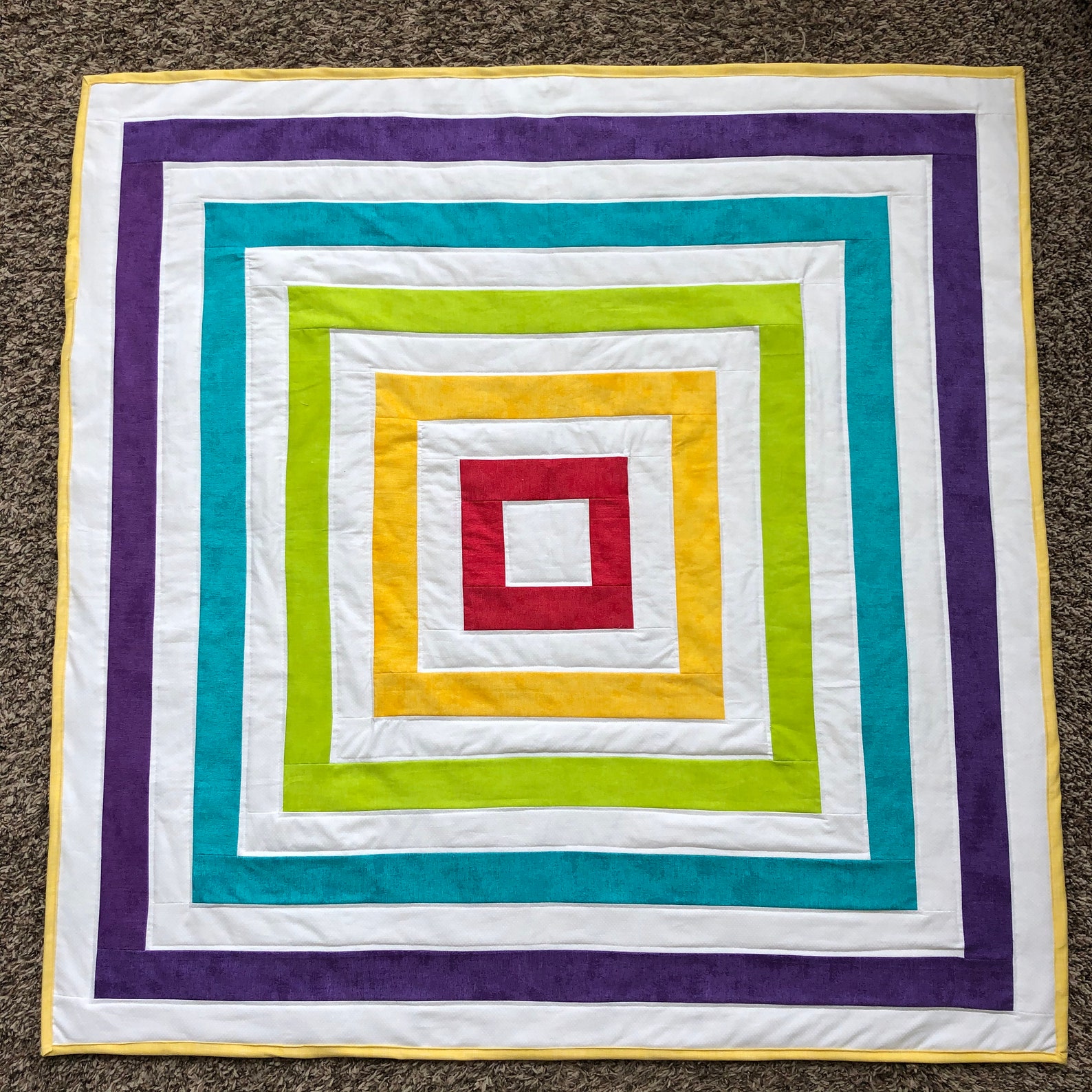 Rainbow Baby Quilt Etsy