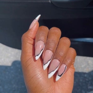 Wavy French- press on nails