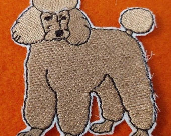 ID 2727 Poodle Dog Patch Puppy Breed Fancy Show Embroidered Iron On Applique
