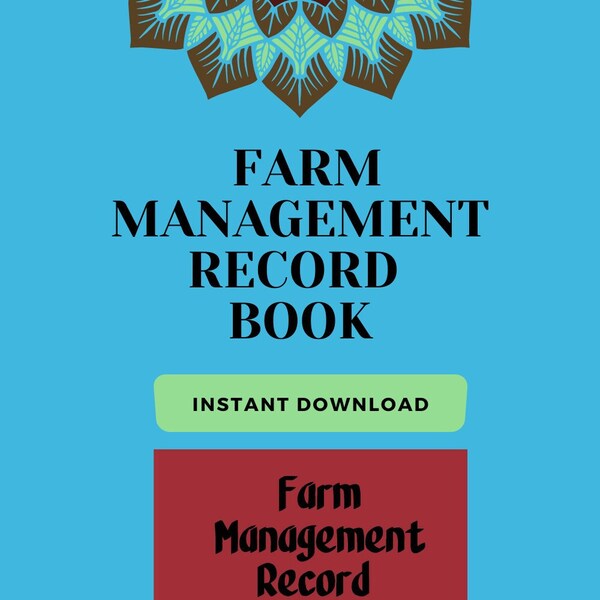 Farm Record Book Etsy