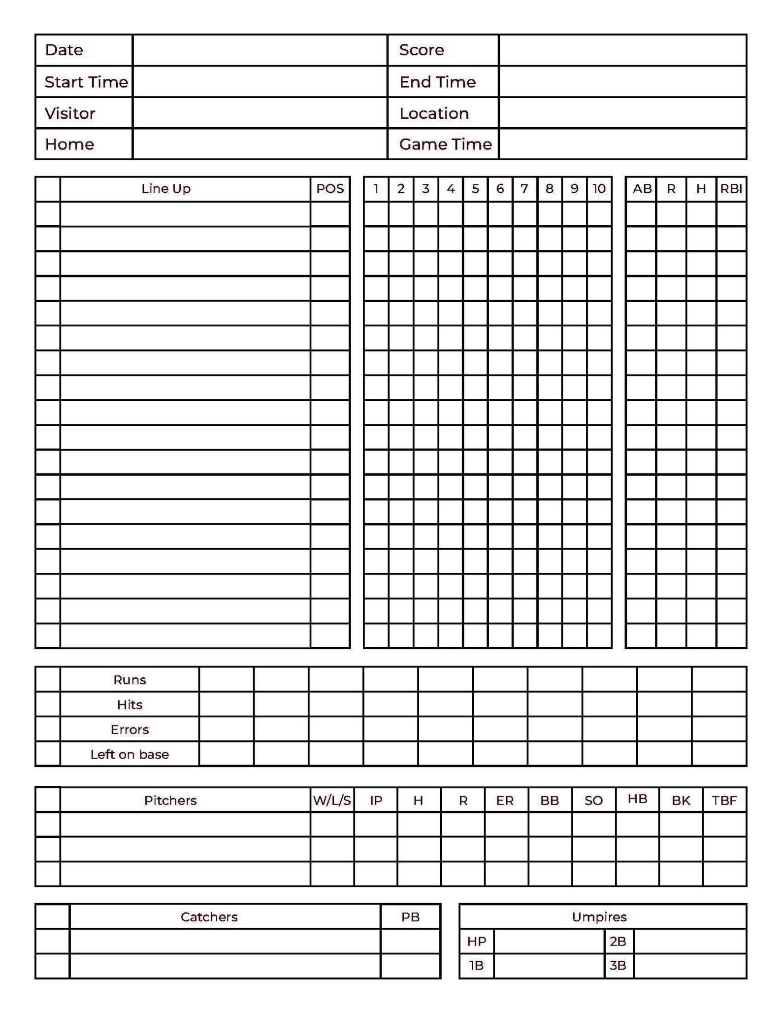 Baseball Playbook / Printable Playbook Pages Etsy