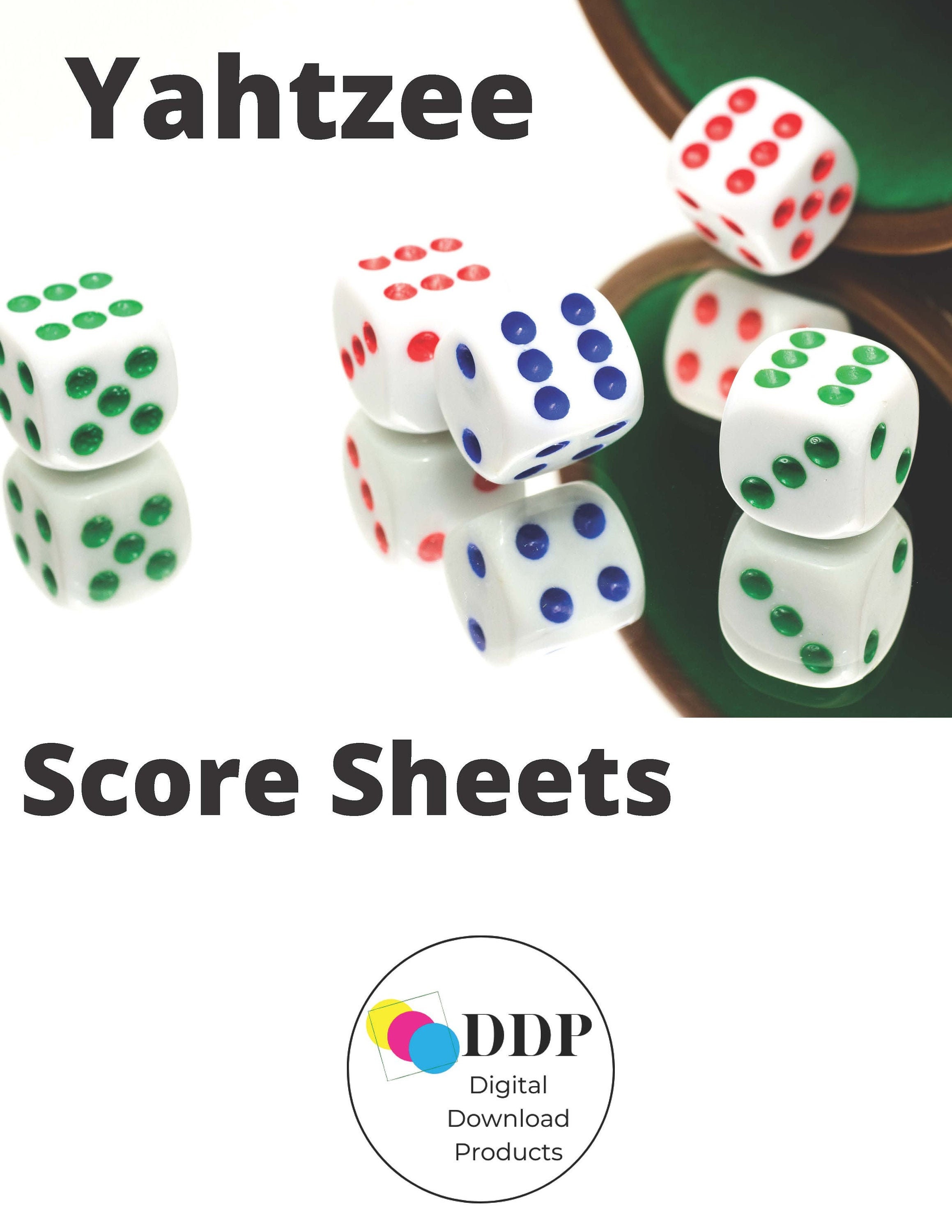 yahtzee scoresheets 100 page printable sheets etsy