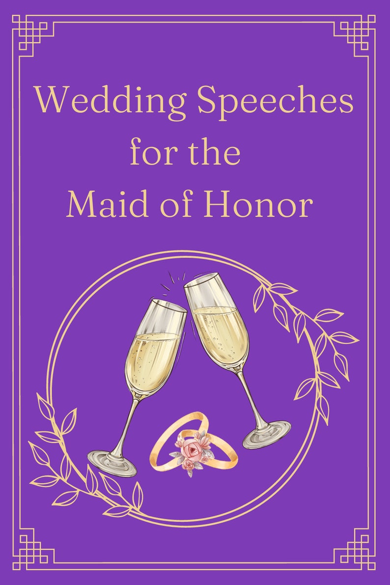 Wedding Speeches for the Maid of Honor and Bridesmaid Etsy