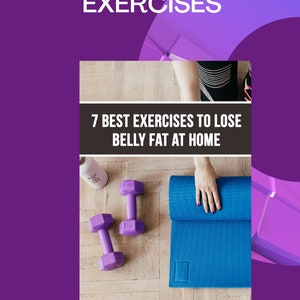 7 Best Exercises To Lose Belly Fat At Home / 32 Page Printable Book