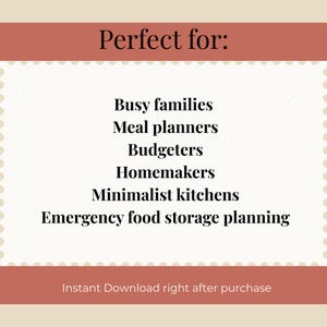 Pantry & Fridge Checklist Printable | Kitchen Inventory Organizer Planner PDF Instant Download image 6