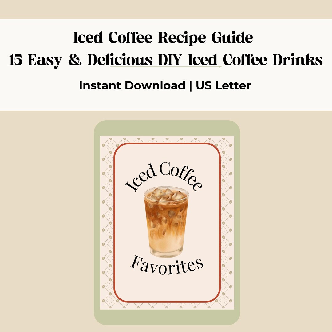 Coffee Recipes.pdf Iced Coffee Recipe Guide | Printable PDF | Instant Download - Etsy