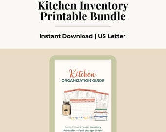 Kitchen Inventory Printable Bundle – Pantry, Fridge & Freezer Food Tracker Sheets | Food Storage Organizer PDF