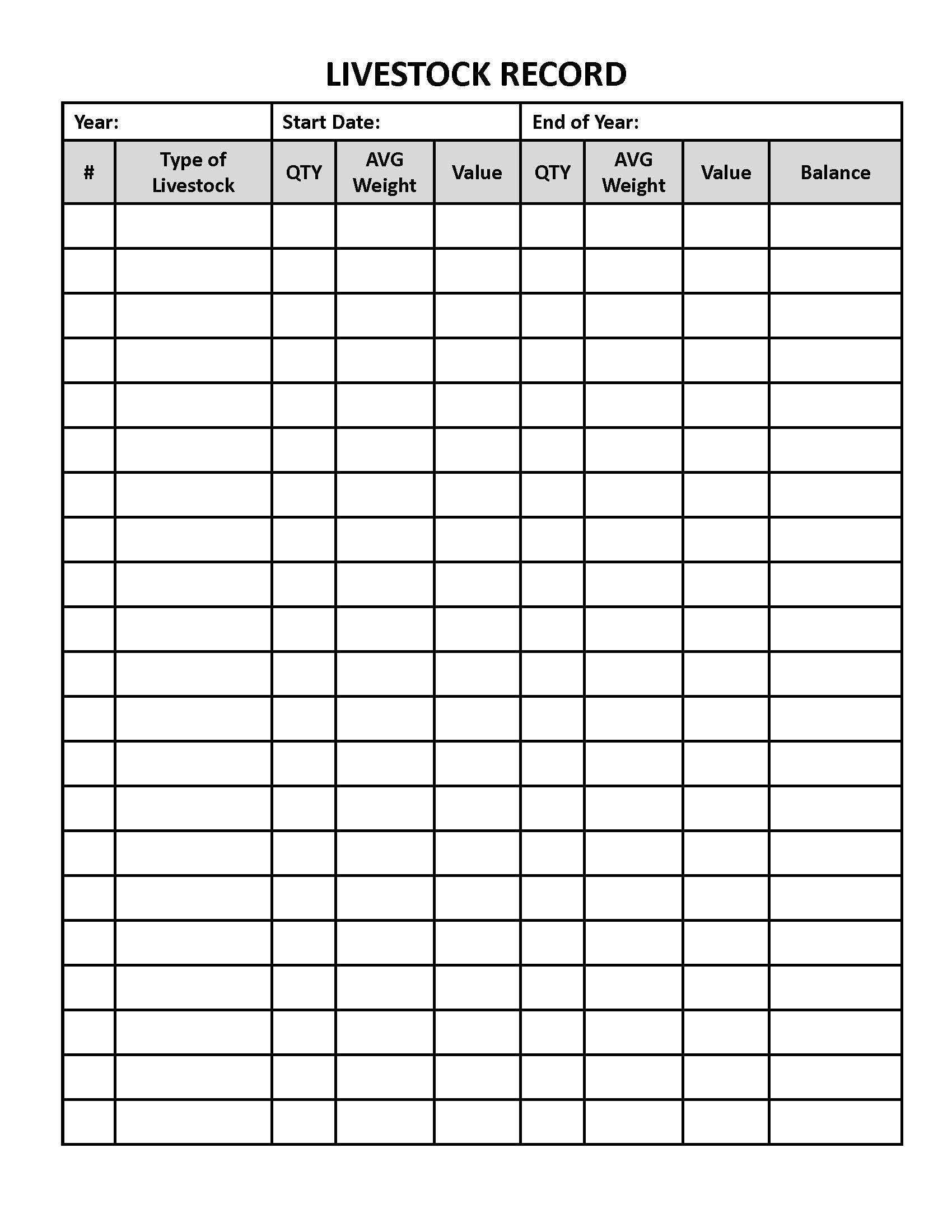 Farm Management Record Book / 110 Printable Pages Etsy