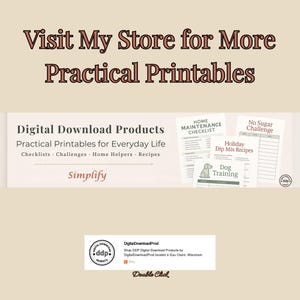 Pantry & Fridge Checklist Printable | Kitchen Inventory Organizer Planner PDF Instant Download image 13