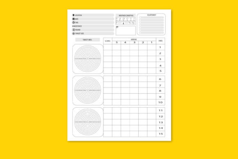 Archery Training Book / 120 Printable Pages Etsy